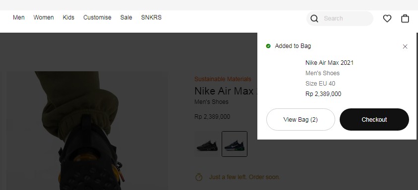 Cara Membeli Sepatu Nike Global Melalui Nike.com Langkah 6